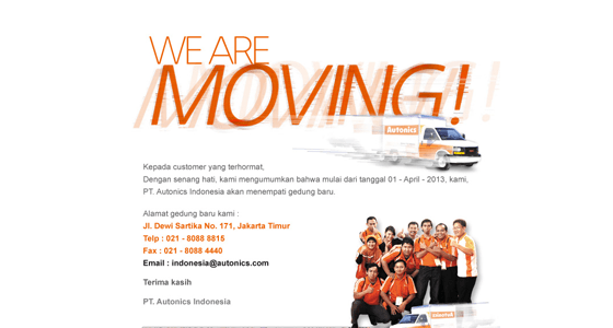 Relocation of Autonics Indonesia